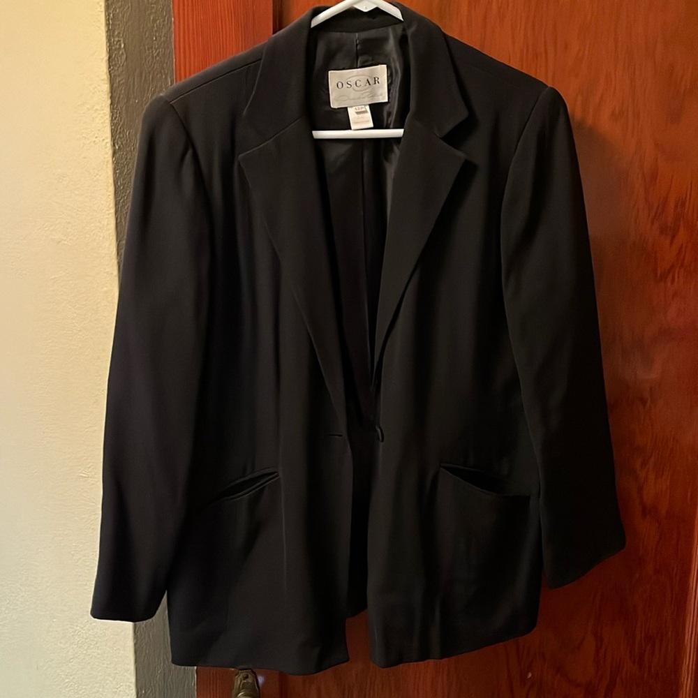 Vintage Oscar by Oscar de la Renta Black Blazer, size 12P